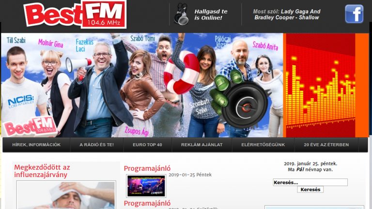 A debreceni Best FM honlapja