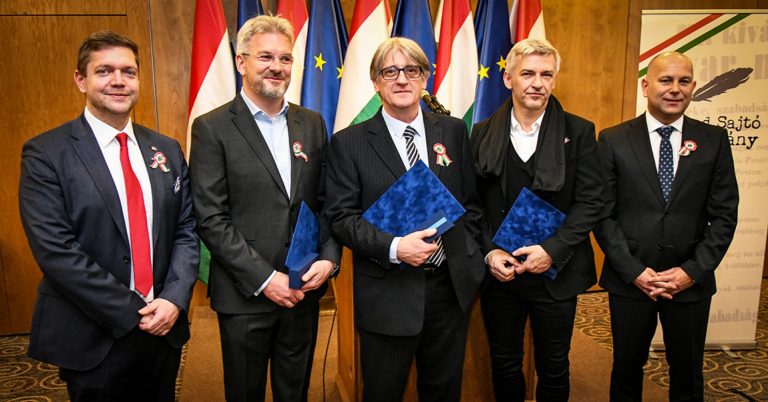 A Szabad Sajtó díj 2019 átadása. Fotó: mszp.hu