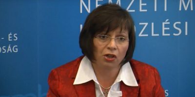 Karas Monika, az NMHH elnöke egy korábbi sajtóeseményen