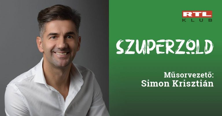 Az RTL Klub Szuperzöld című magazinműsorának műsorvezetője, Simon Krisztián