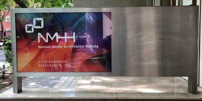 Az NMHH egyik irodájának bejárata. Fotó: Ladányi András / Media1