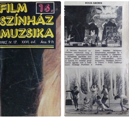 A Film Színház Muzsika lapszáma 1982-ből, benne a ma már a Media1-et segítő Ladányi András fotójával