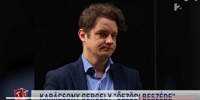 Tóth Csaba politológus fotója egy szocialista politikus helyett tévedésből bevágva TV2 Tények című műsorában