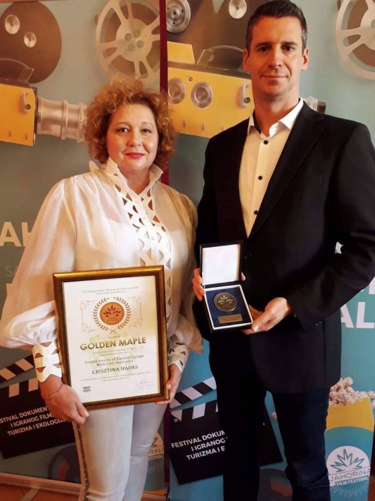 Hadas Kriszta átveszi a Jahorinai Filmfesztivál díját