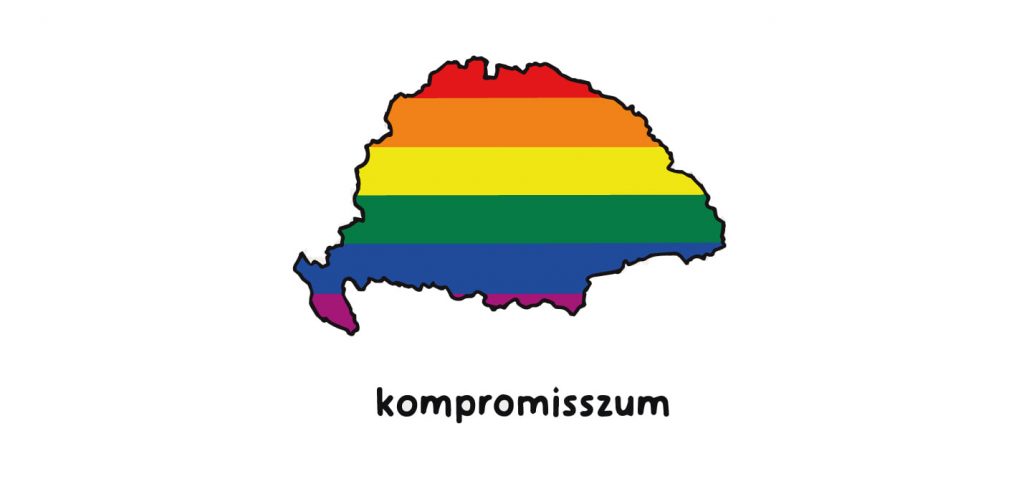 A Kompromisszum című mű az ARC kiállításon, még a rongálás előtt