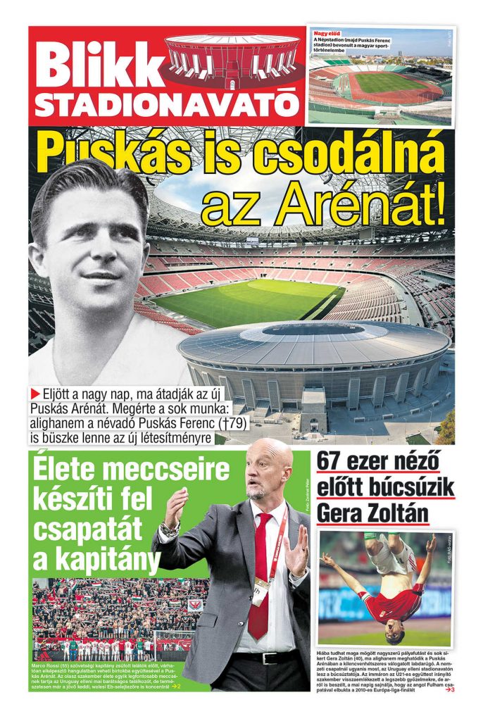 Blikk Stadionavató tematikus melléklet