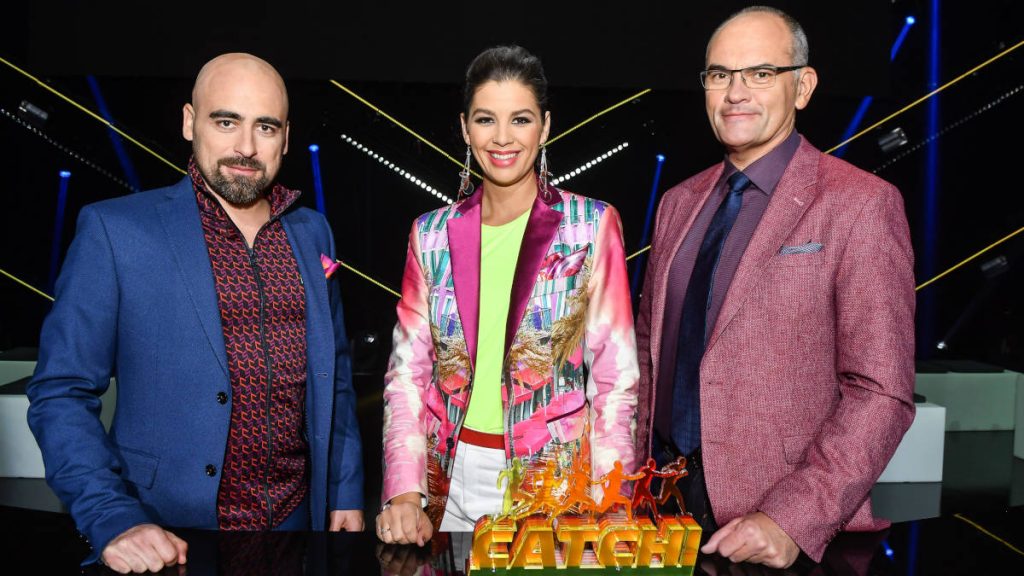 A TV2 Catch! - Úgyis utolérlek c. műsorának házigazdái: Petur András, Ördög Nóra, Gundel Takács Gábor