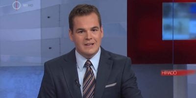 Németh Balázs, az M1 Híradó műsorvezetője