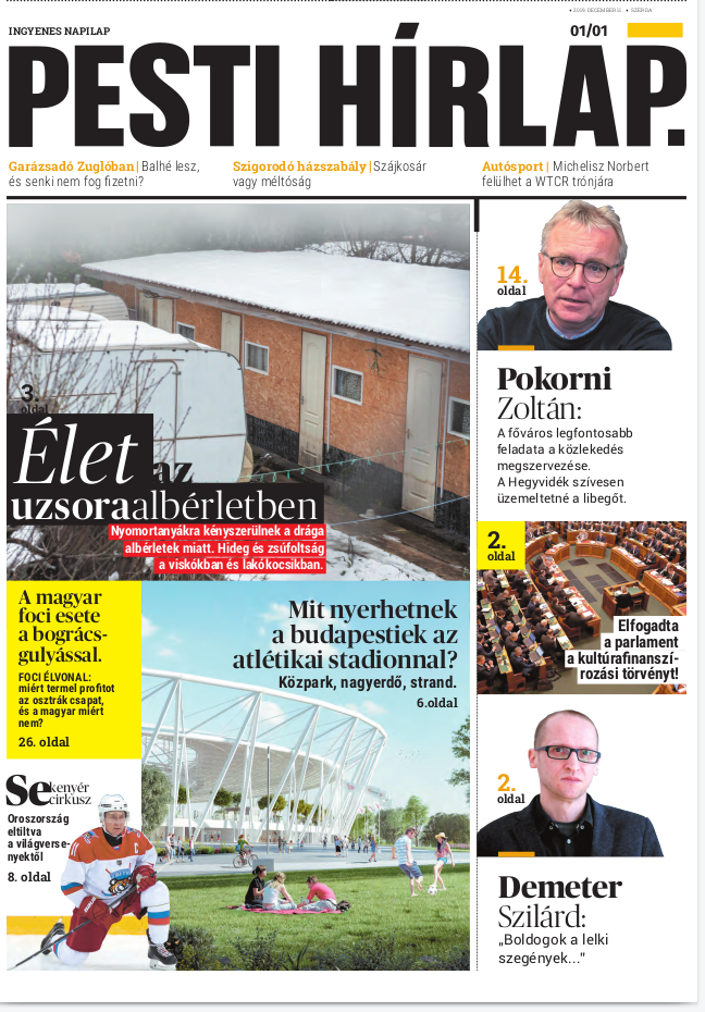 Pesti Hírlap, 1. évfolyam, 1. szám