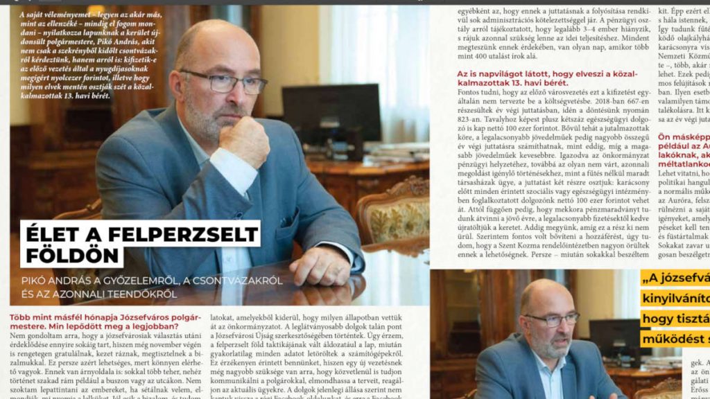Pikó András első interjúja a Józsefváros Újságban