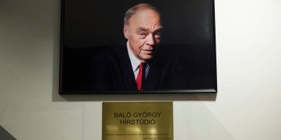 Baló György hírstúdió az RTL Klub épületében