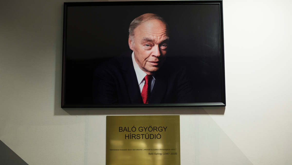 Baló György hírstúdió az RTL Klub épületében