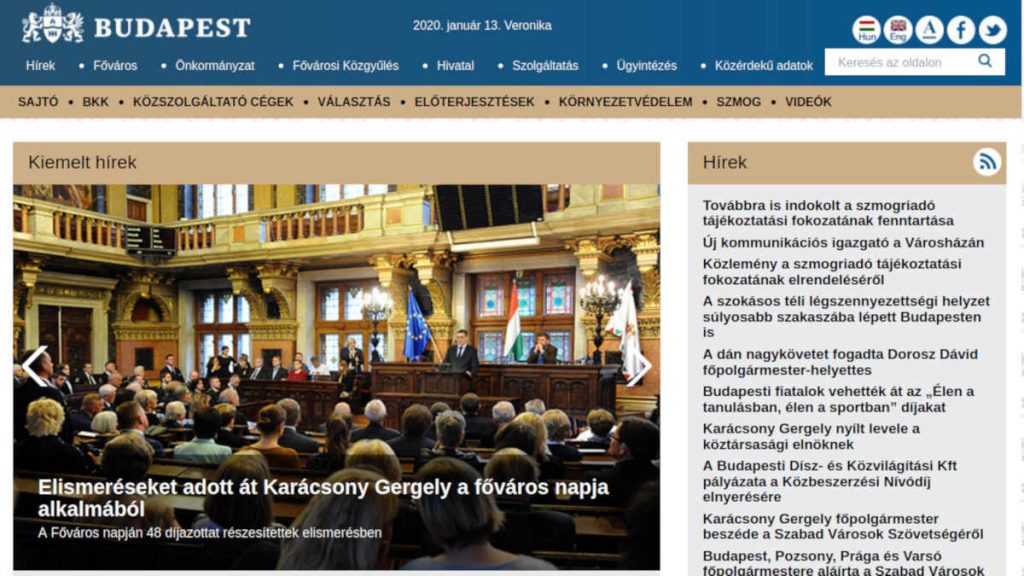 A Budapest.hu megörökölt arculata