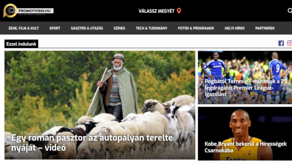 A portfólió egyik tagja, a Promotions.hu
