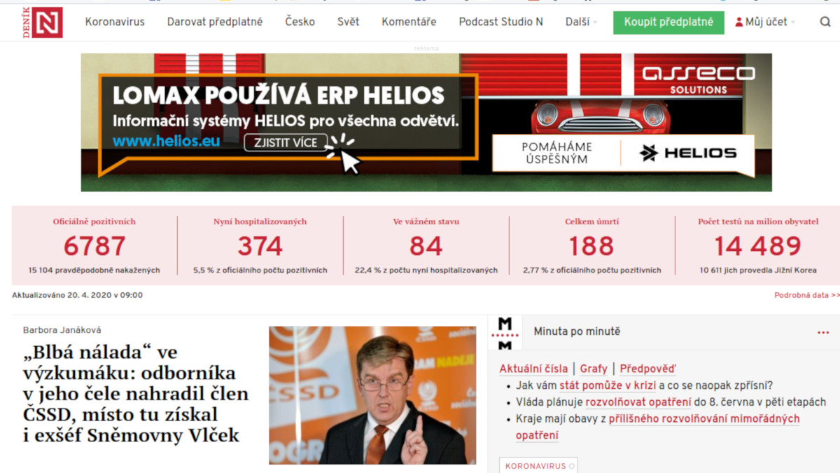 A szlovákiai Denik N mindenesetre nem vette le fizetőfalát.