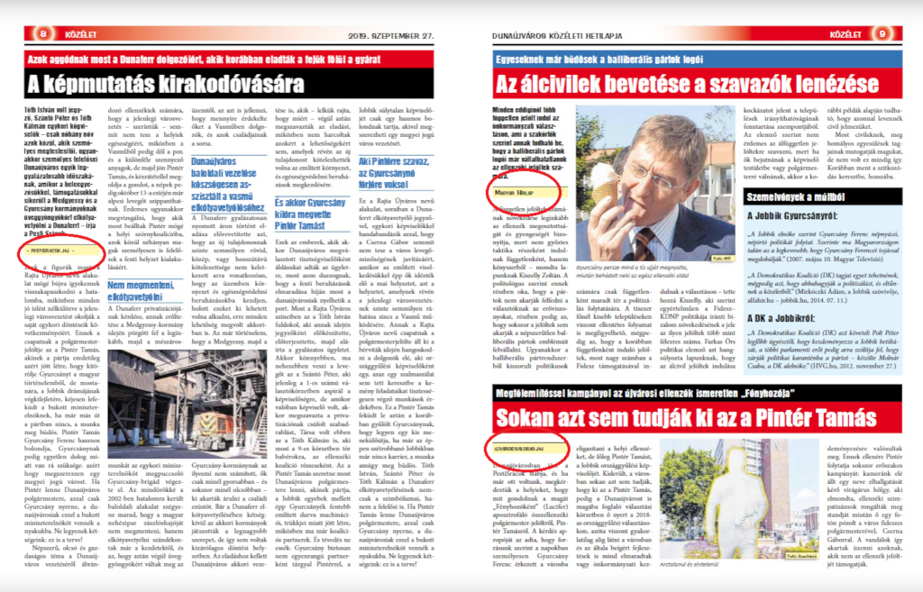 Átvett tartalom a korábbi főszerkesztő, a ma már a Dunaújvárosi Hírlapnak dolgozó egykori főszerkesztő idején