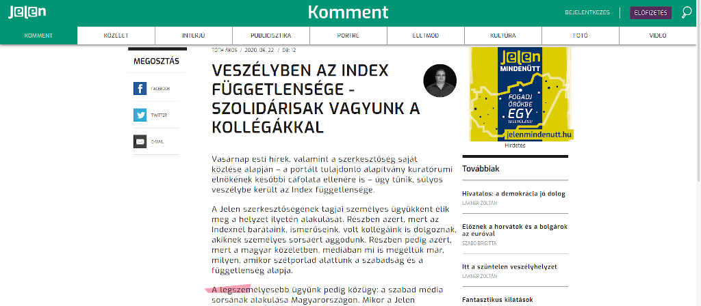 A Jelen.media szolidaritási nyilatkozata