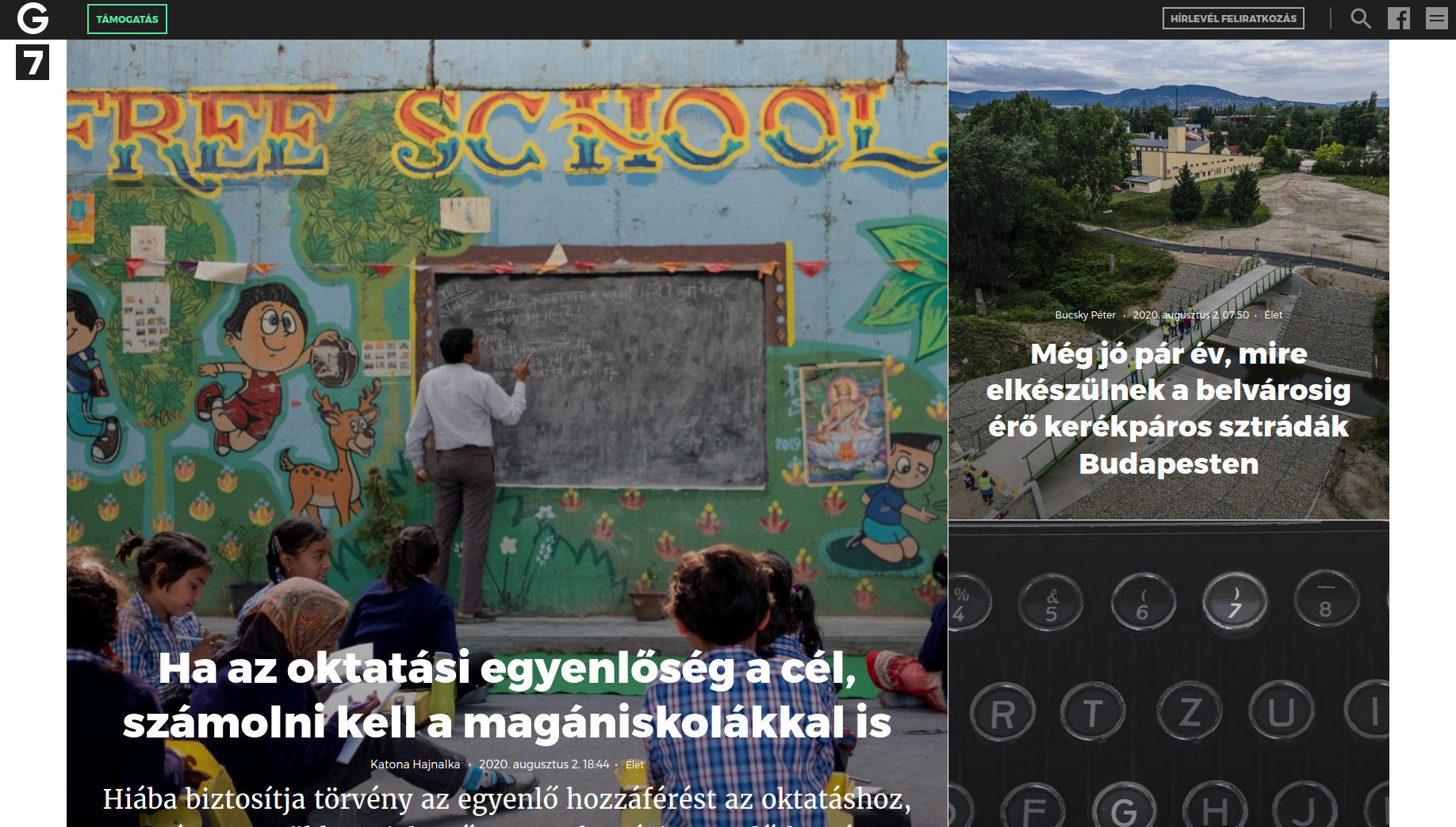 G7.hu Gazdasági hírmagazin nyitóoldal