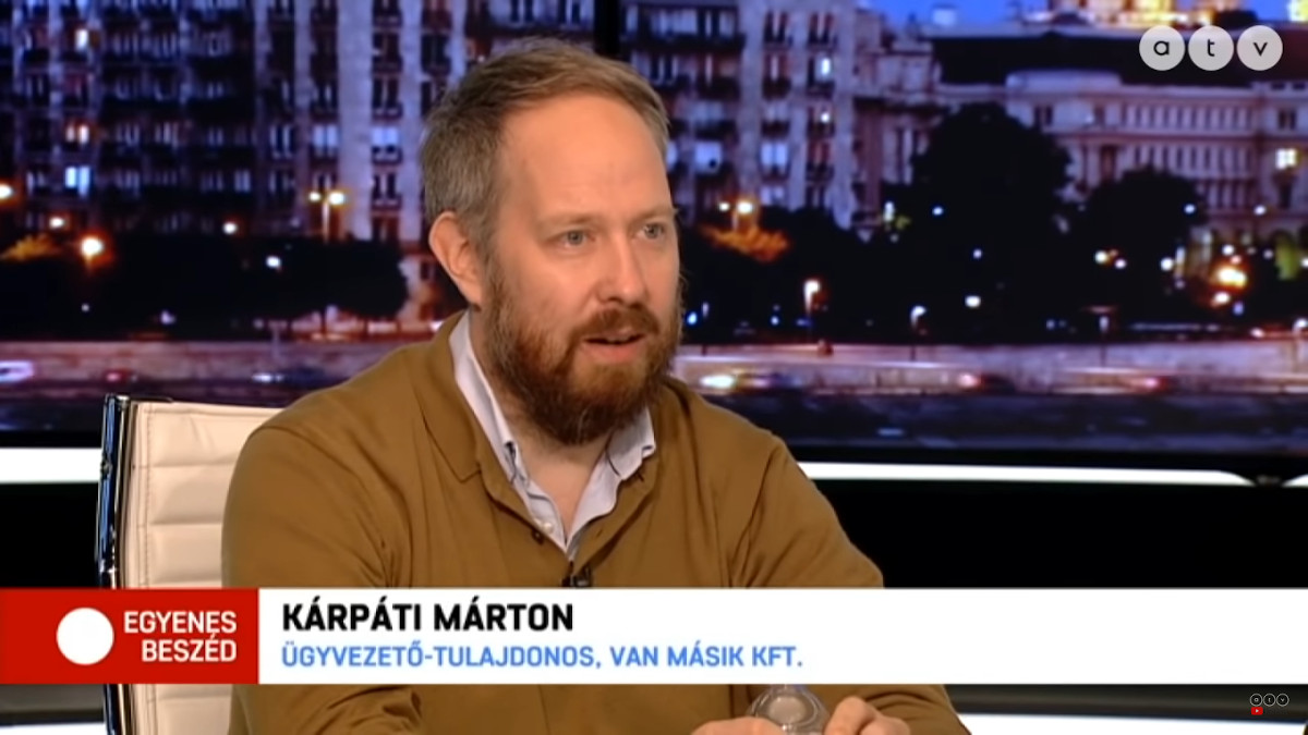 Kárpáti Márton, a Telexet kiadó Van Másik Kft. ügyvezetője