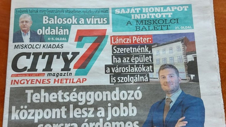 A City7 nevű ingyenes MediaWorks-kiadvány első miskolci száma. Forrás: olvasói fotó
