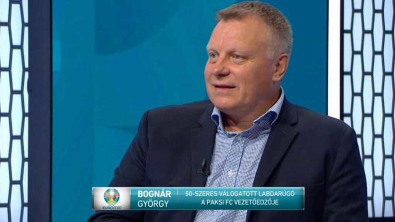 Bognár György az M4 Sport stúdiójában