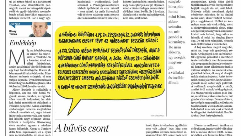 A Népszava elnézést kérő grafikája a karikatúra helyén