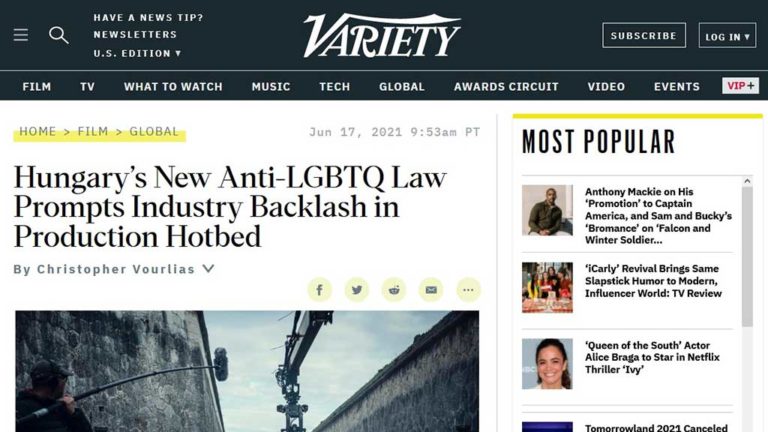 A Variety cikke a magyar törvényre reagál