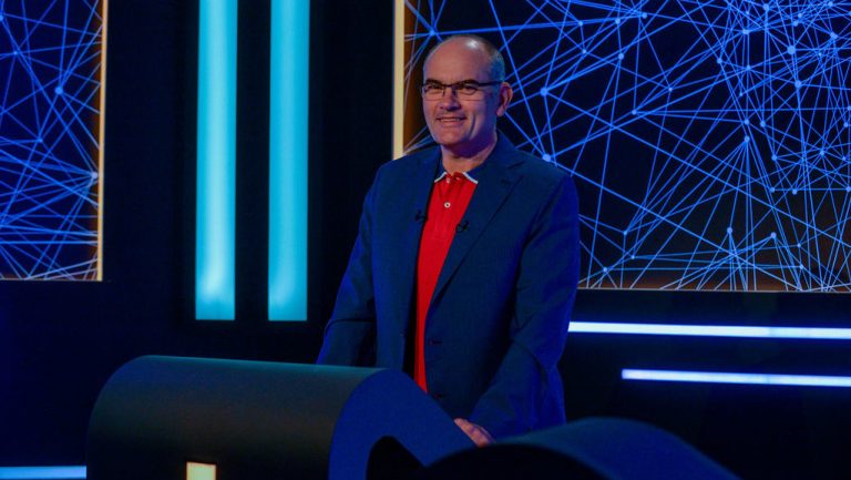 Gundel Takács Gábor televíziós műsorvezető, a Géniusz című ATV-s tudásalapú vetélkedő műsorvezetője