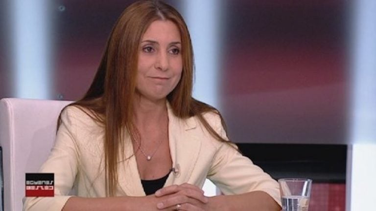 Csikász Brigitta újságíró az ATV Egyenes beszéd c. műsorában korábban
