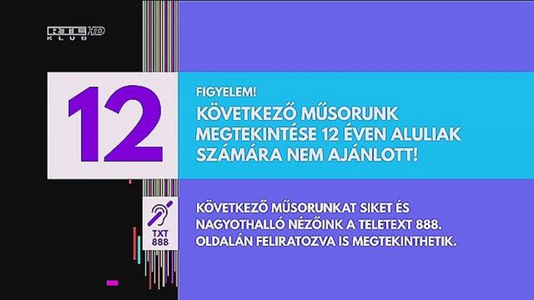 Az RTL Klub egyik feliratozást tartalmazó műsora előtti felhívás