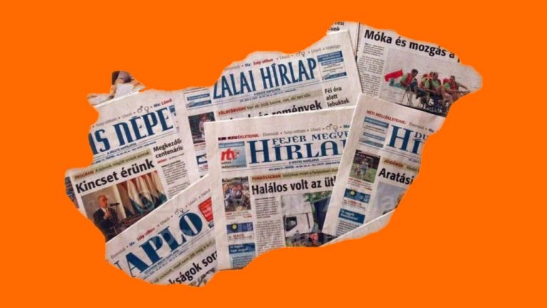 A megyei lapok térképen / illusztráció