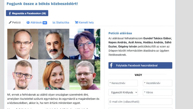 A SZEMlélek magazin petíciója.