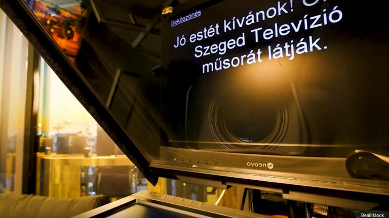 Súgógép a Szeged TV megújult stúdiójában