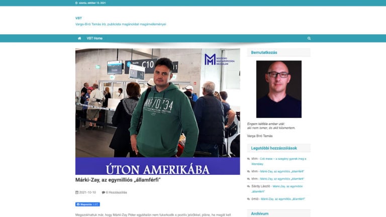 Varga-Bíró Tamás publikációja saját, a PestiSrácok honlapján működő blogján.