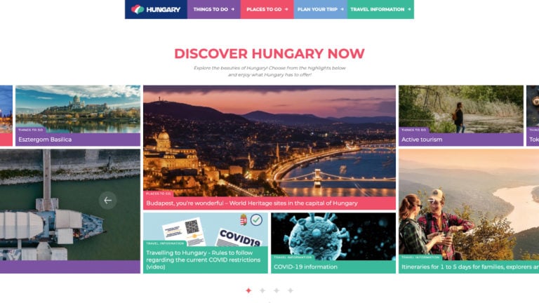 A Visit Hungary honlapja.