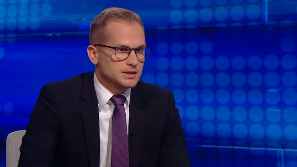 Deák Dániel a HírTV műsorában.