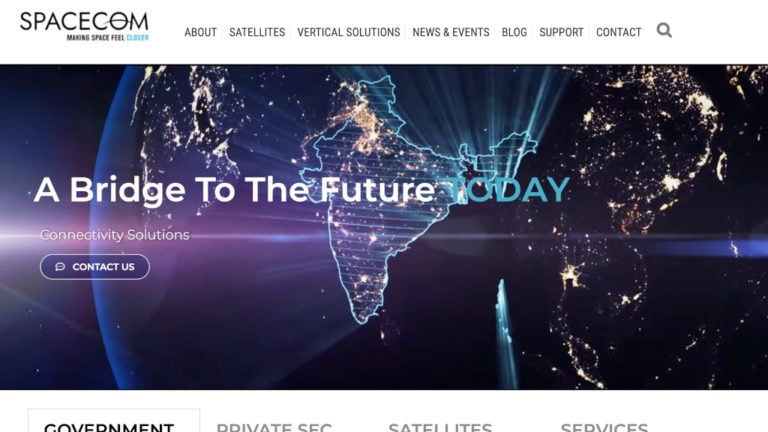 A Spacecom honlapja.