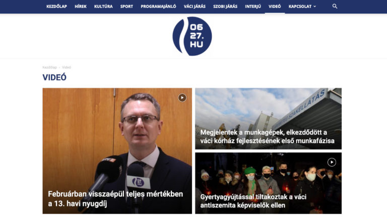 A 0627.hu videós tartalmai.