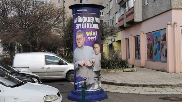Mini Feri plakát - Az új Gyurcsány Show - a WarnerMediától ellopott vizualitással a Fidesz / CÖF plakátja