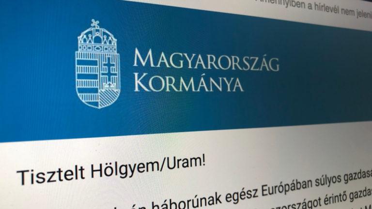 A Magyar Kormány március 22-én kiküldött hírlevele.