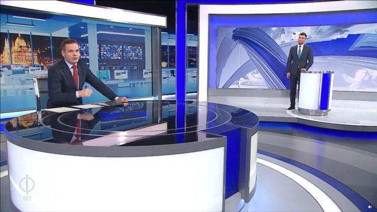 Németh Balázs az M1 Híradóban 2022. március 6-án.