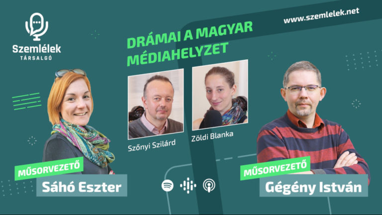 A Szemlélek Társalgó március 22-i műsorának vendégei és házigazdái.