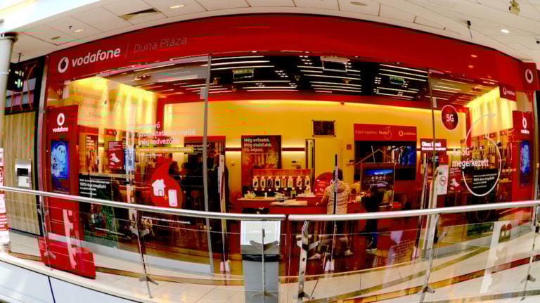 A Vodafone Magyarország üzlete a Duna Plázában