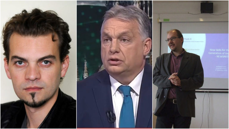 Stumpf András (Válasz Online), Orbán Viktor (Fidesz), Polyák Gábor (Mérték, ellenzék)