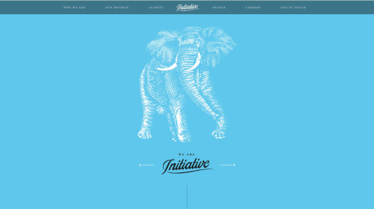 Az Initiative médiaügynökség honlapja