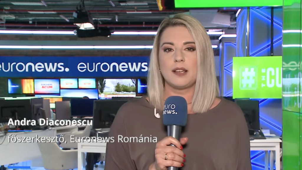 Andra Diaconescu, az Euronews Románia főszerkesztője.