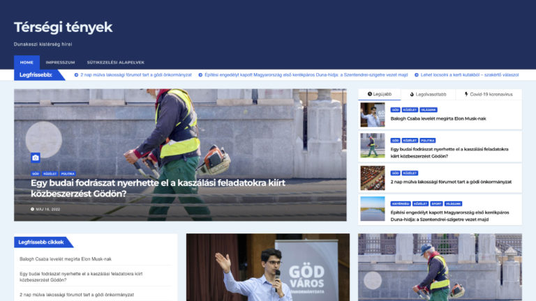 A tersegitenyek.hu címlapja 2022. május 23-án.
