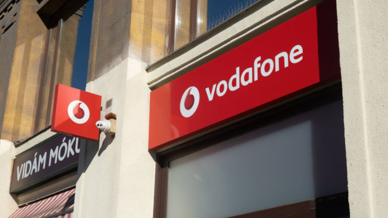 Vodafone üzlet Budapesten.