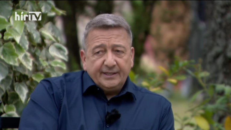 Bayer Zsolt a HírTV-ben.