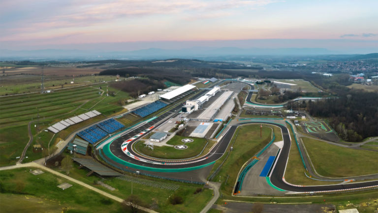 A Hungaroring felülnézetből.